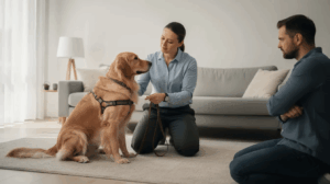 Professional dog lesson showing the cost of dog training